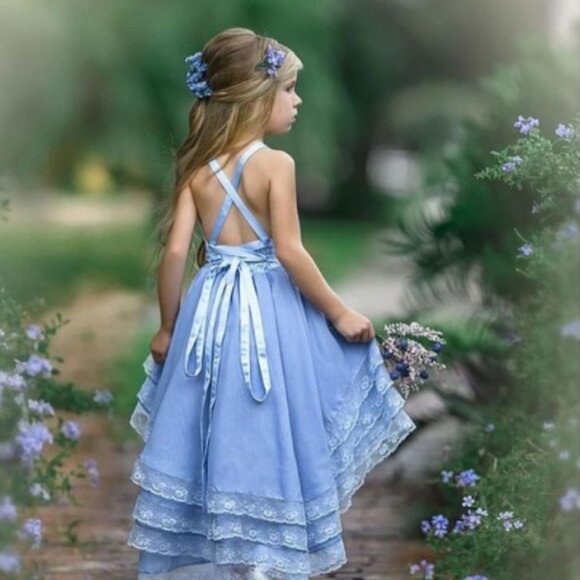 Dollcake Blue Tea At Tiffany’s Hi Low Frock Dress - Picture 2 of 11